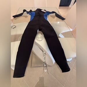Elegant Black and Blue Jumpsuit fits up to a ladies Medium 170 pounds
